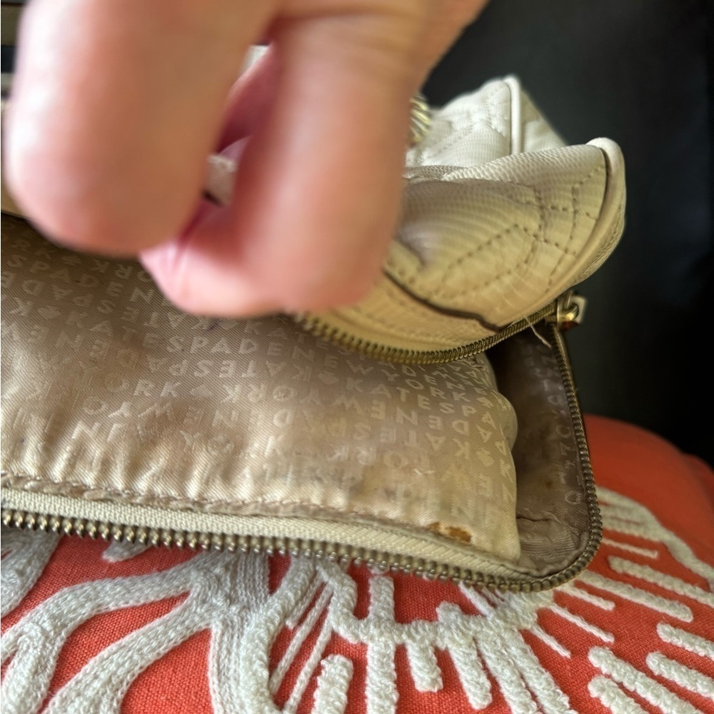 Kate Spade Cream Quilted Design Handbag - Picture 6 of 16